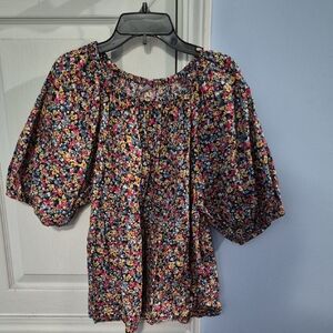 Old Navy Multicolor Floral Blouse